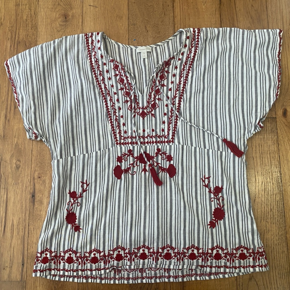 Garnet Hill Embroidered Top